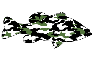 camouflage fish logo